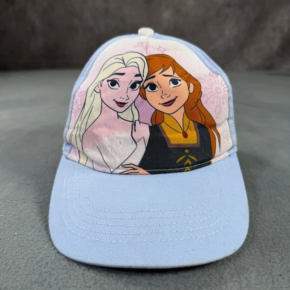 Disney Frozen Anna Elsa Baseball Cap Light Blue Kids Adjustable‎ Hat